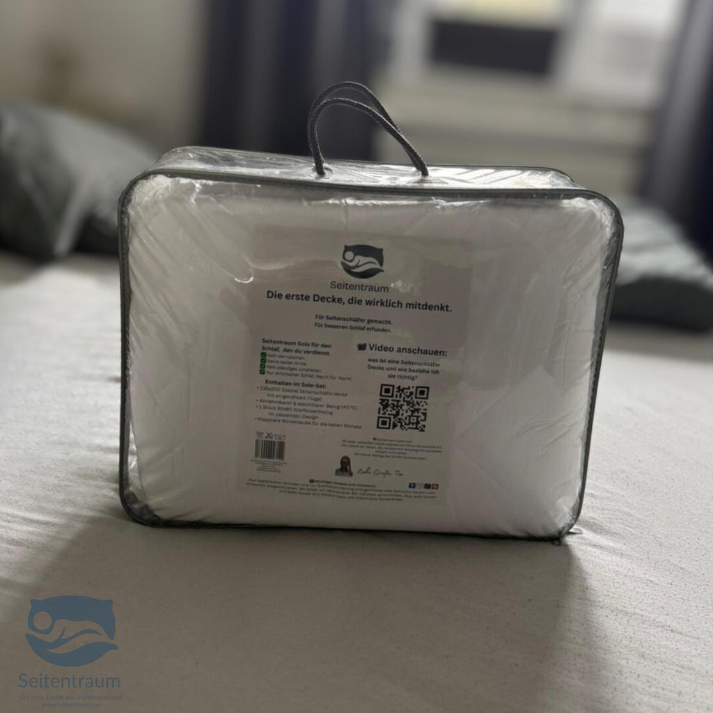 Verpackungstasche der Seitenschläferdecke für Solo und Duo mit Tragegriff